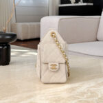 CHANEL 25 MINI SIZE BEIGE WITH GOLD HARDWARE - Image 5