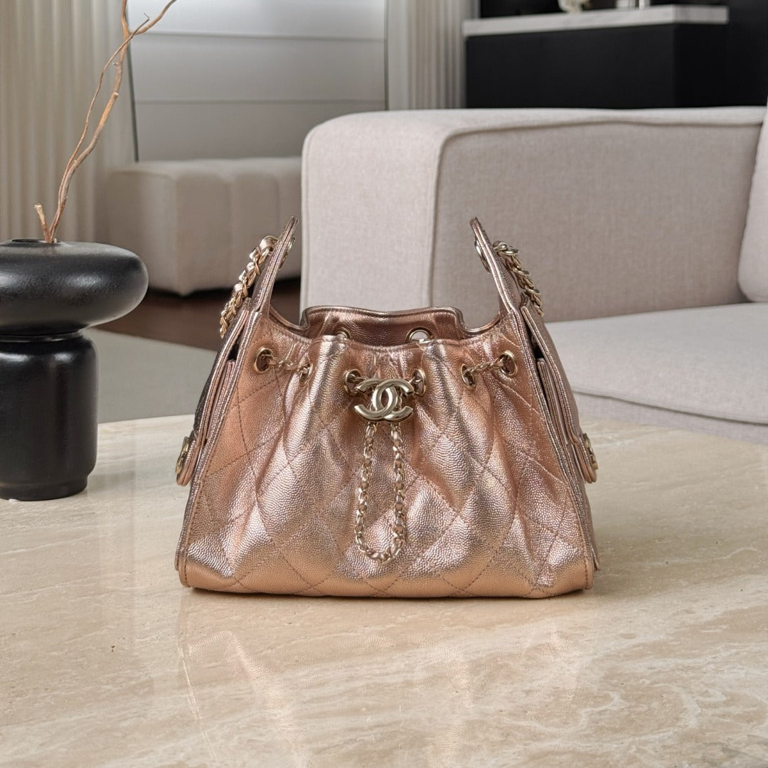 o_1jd21joal1dop1rl7ld2oe0hac0-1.jpg CHANEL 25 Bag Mini Rose Gold Caviar Leather - Image 1
