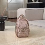CHANEL 25 Bag Mini Rose Gold Caviar Leather - Image 3