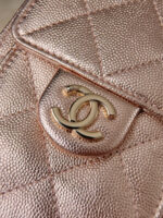 CHANEL 25 Bag Mini Rose Gold Caviar Leather - Image 6