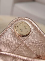 CHANEL 25 Bag Mini Rose Gold Caviar Leather - Image 9