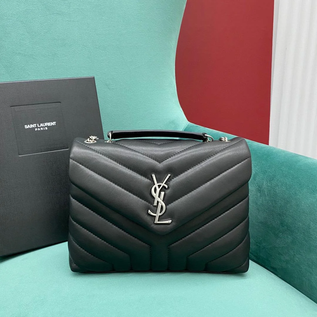 thoughts-on-this-small-chain-black-ysl-loulou-with-silver-v0-l8w0jva3vkoa1.webp YSL Loulou Small with sliver hard 1:1 Top Quality replica Bag - Image 1