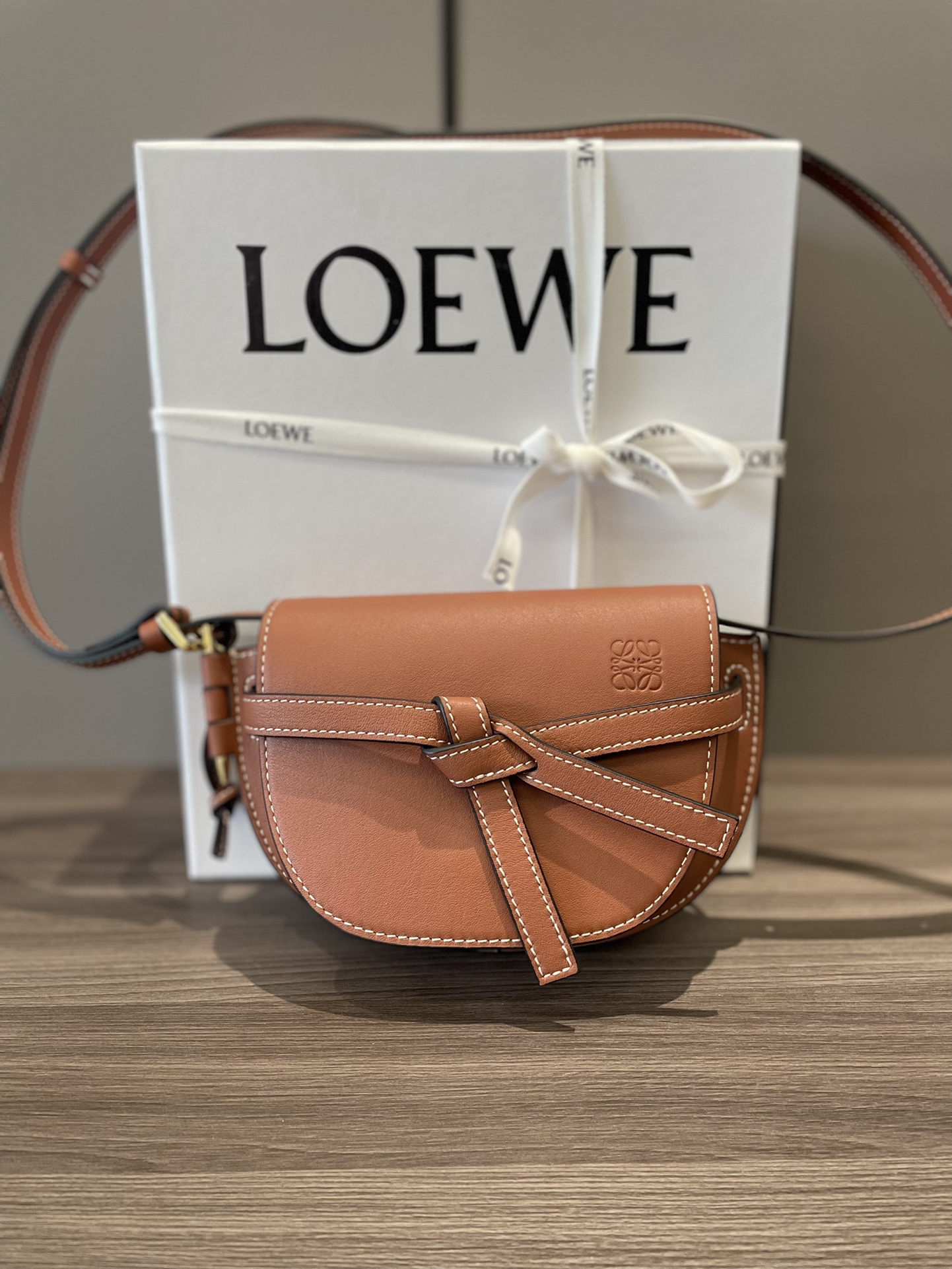 IMG_6101.jpg Small Gate Bag In Soft Calfskin And Jacquard - Image 1
