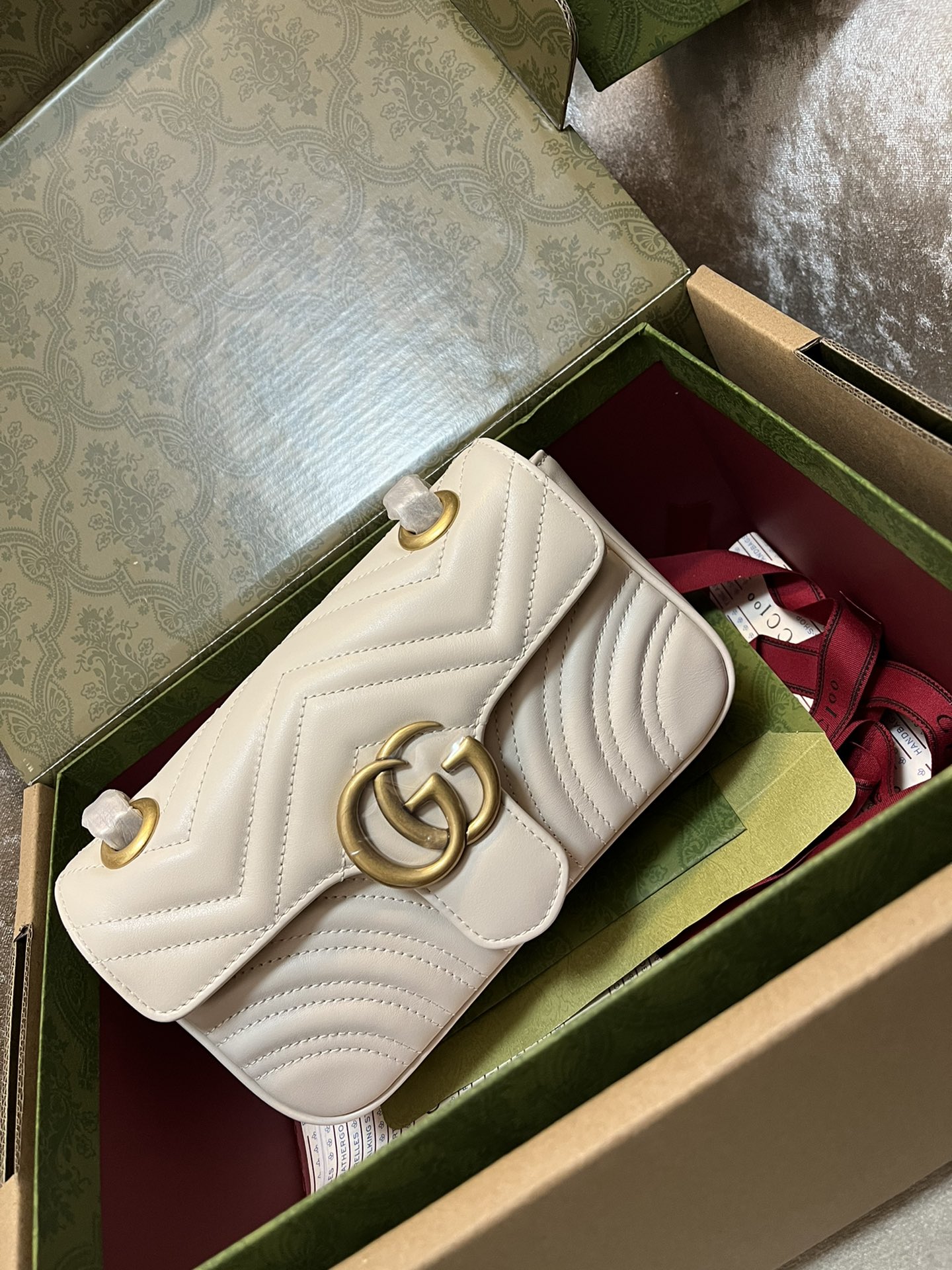 IMG_7306.jpg GG Marmont Matelasse Leather Mini Bag - Image 1