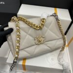 Chanel 19 Classic Flap Bag Beige with Chain Shoulder